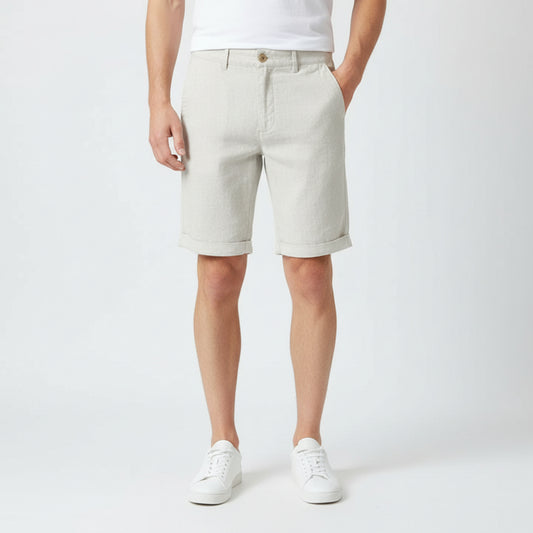 Men's Belt Loop Linen Shorts