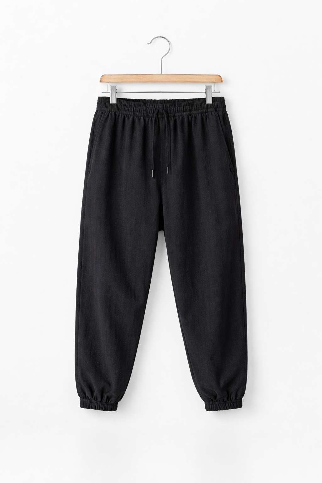Men’s Home Lounge Pants with Drawstring Waist and Cuffed Leg