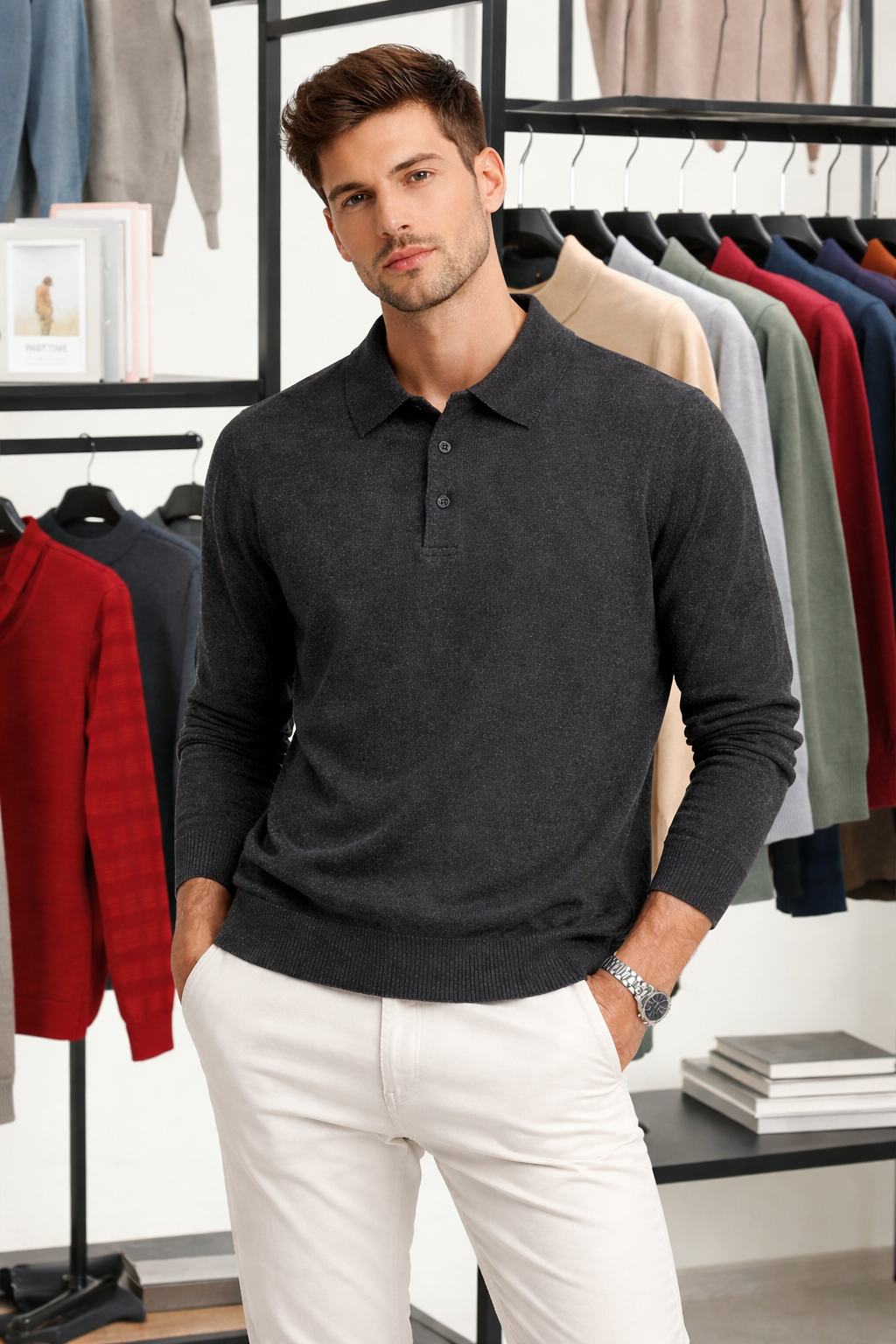 Montclair Knit Polo Sweater