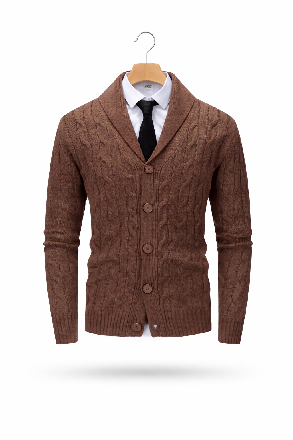 Men’s Cable Knit Button Cardigan