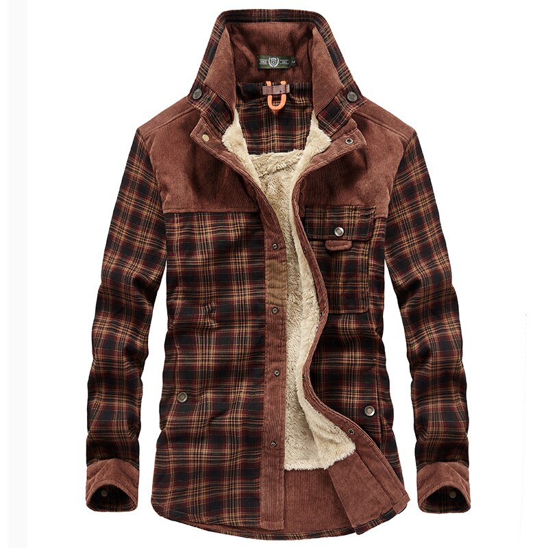 Men’s Plaid Button Jacket