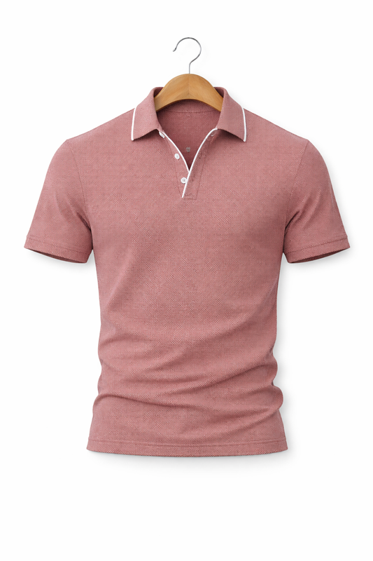 Micro-Pattern Modern Knit Polo