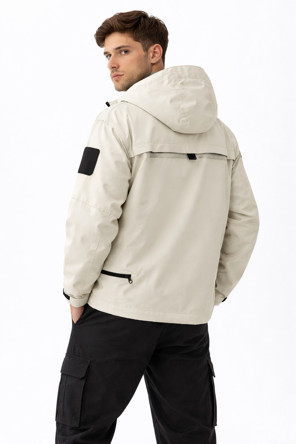 Men’s Hooded Shell Streetwear Jacket