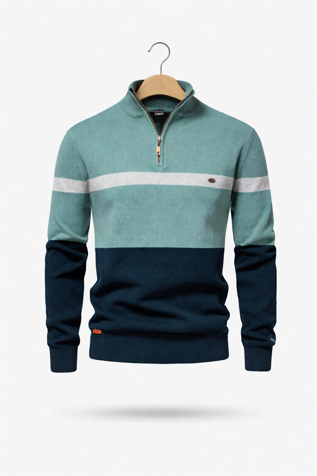 Men’s Colorblock Quarter Zip Knit Shirt