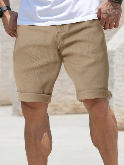 Rolled Hem Chino Shorts for Men