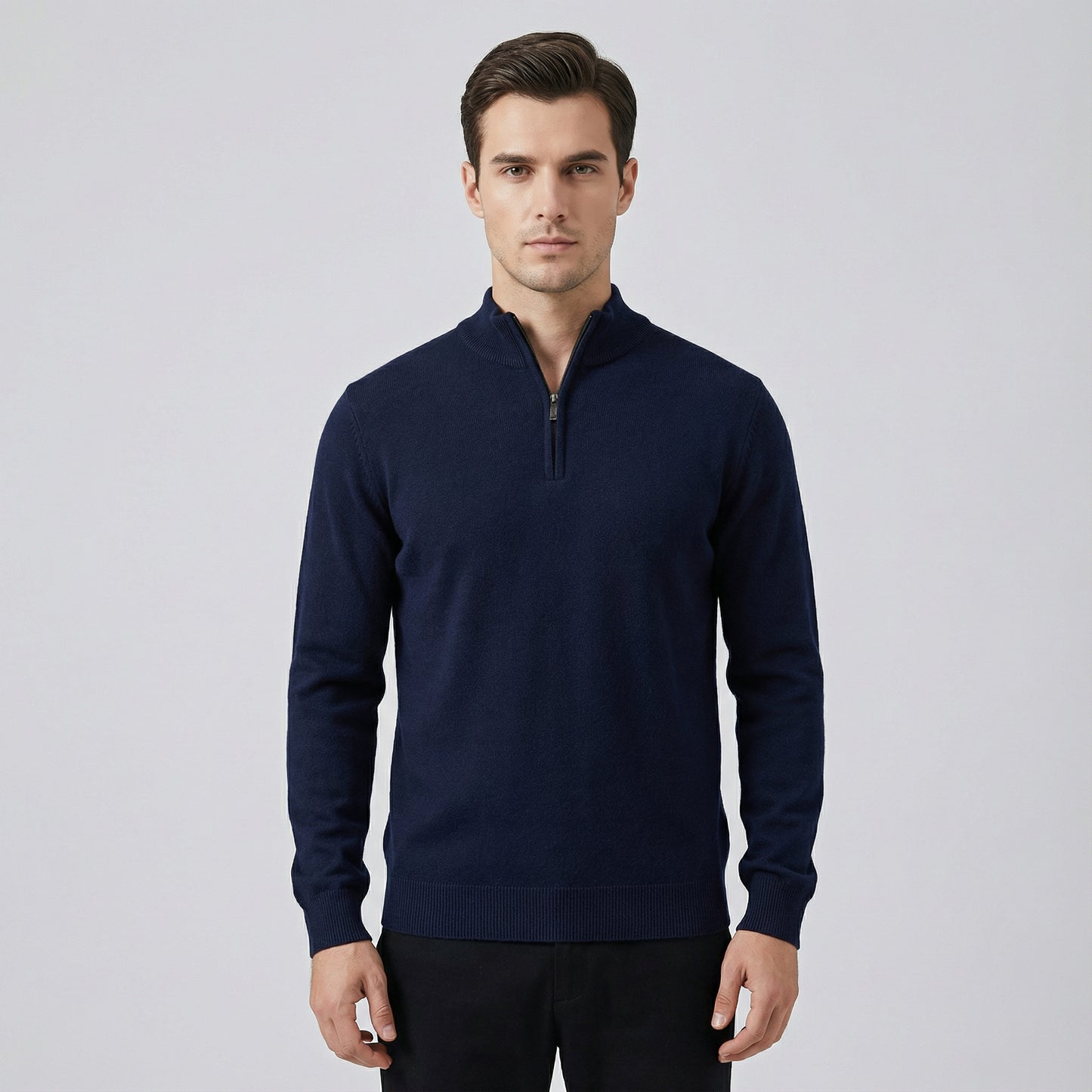 Men's Knitwear Top Half Zipper