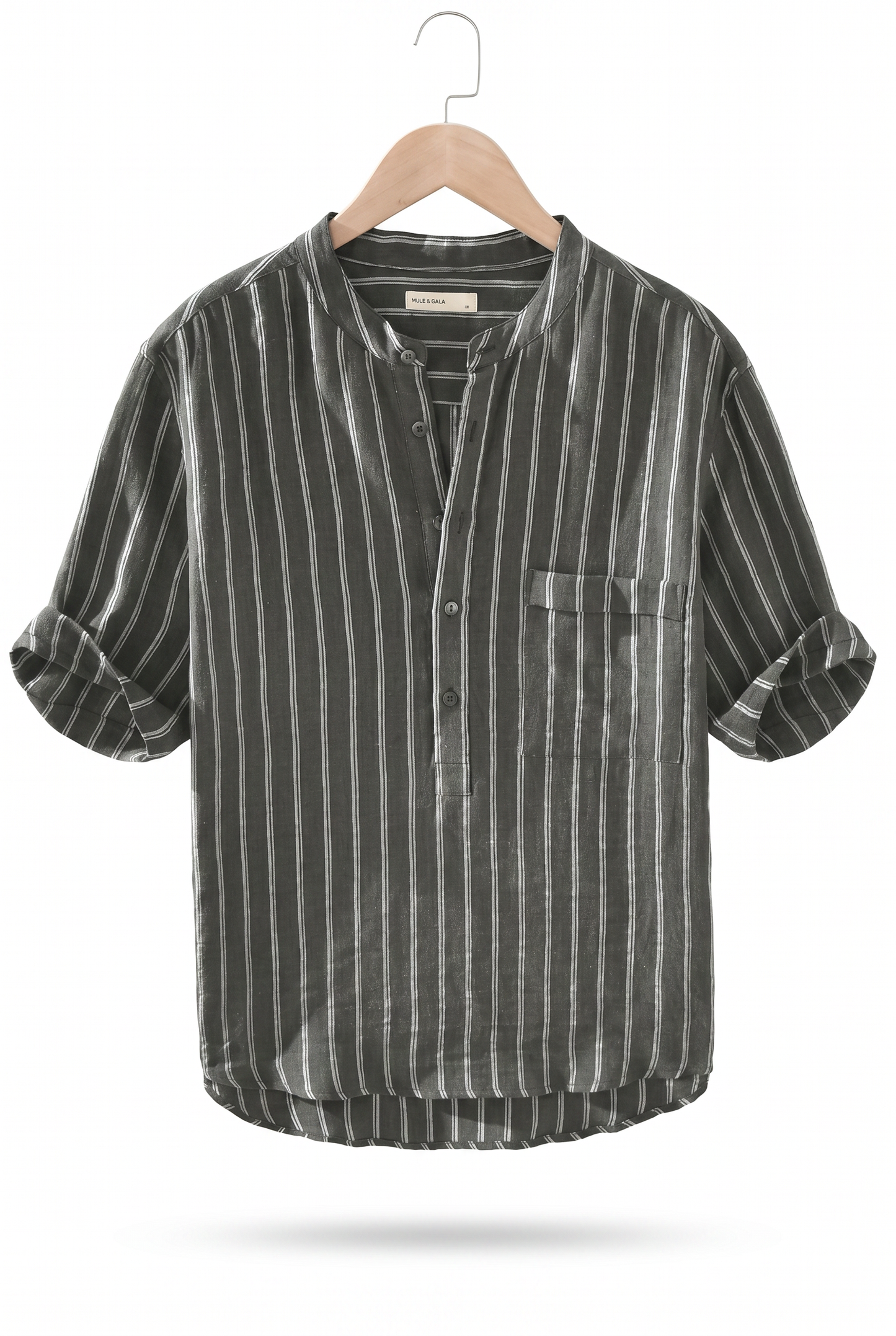 Alden Stripe Grand Collar Shirt