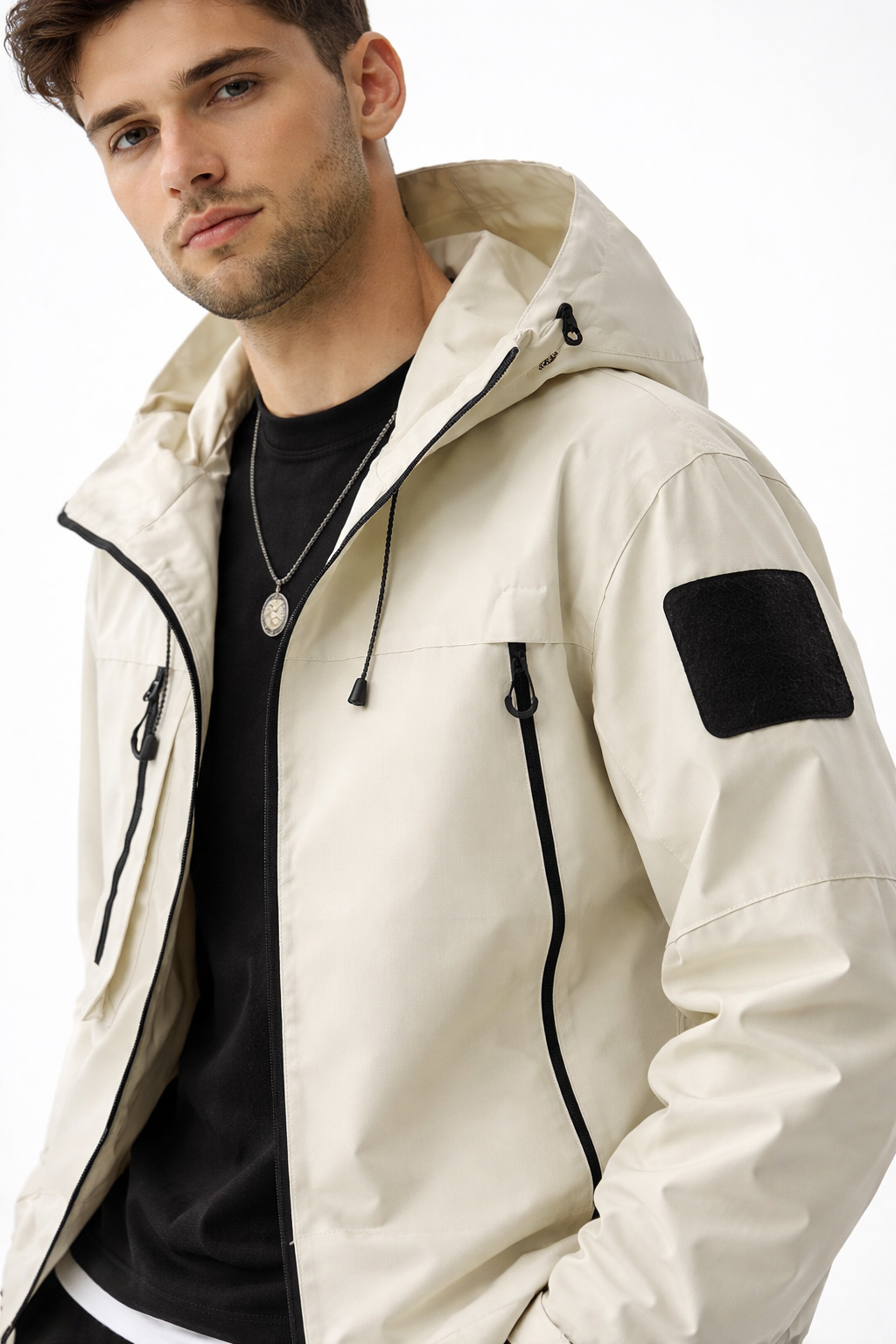Men’s Hooded Shell Streetwear Jacket