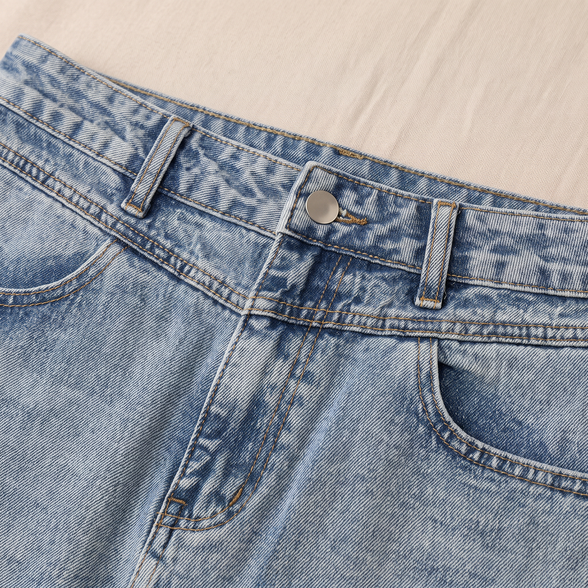 Aldena A-lijn maxi-rok van denim