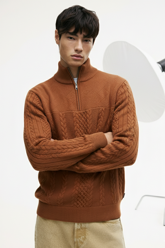 Half-Zip Turtle Neck Sweatshirt | Dylan – Ginger