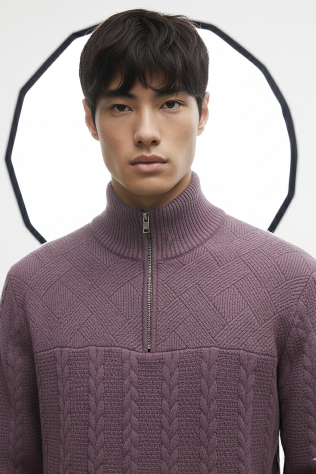 Half-Zip Turtle Neck Sweatshirt | Owen – Grape