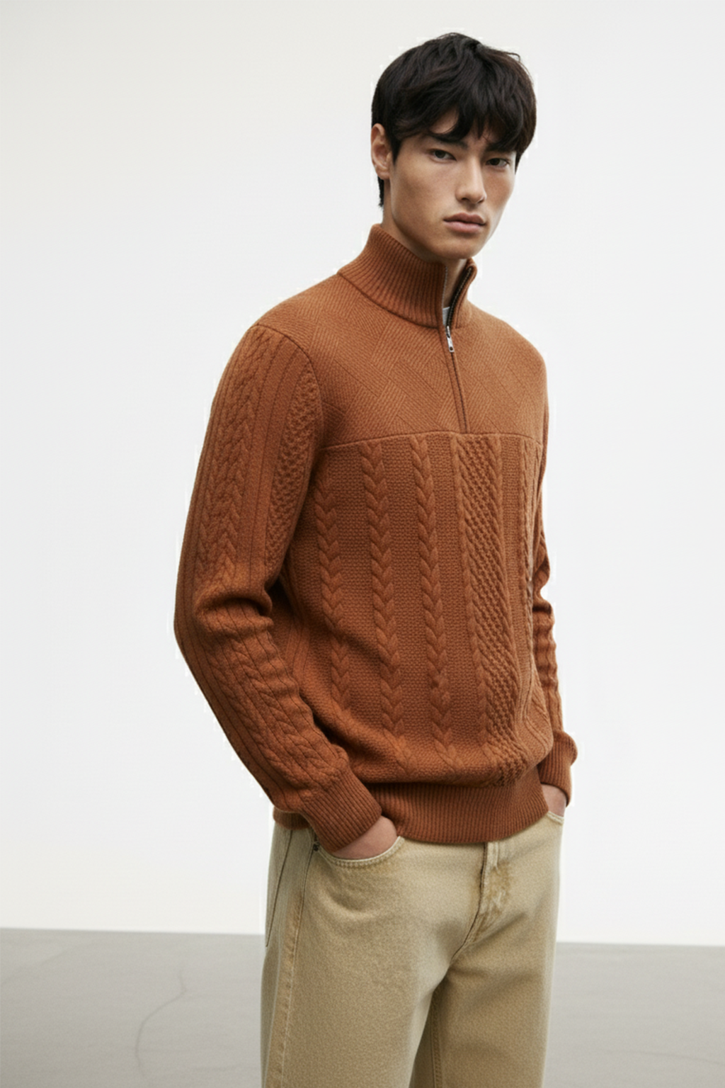 Half-Zip Turtle Neck Sweatshirt | Dylan – Ginger
