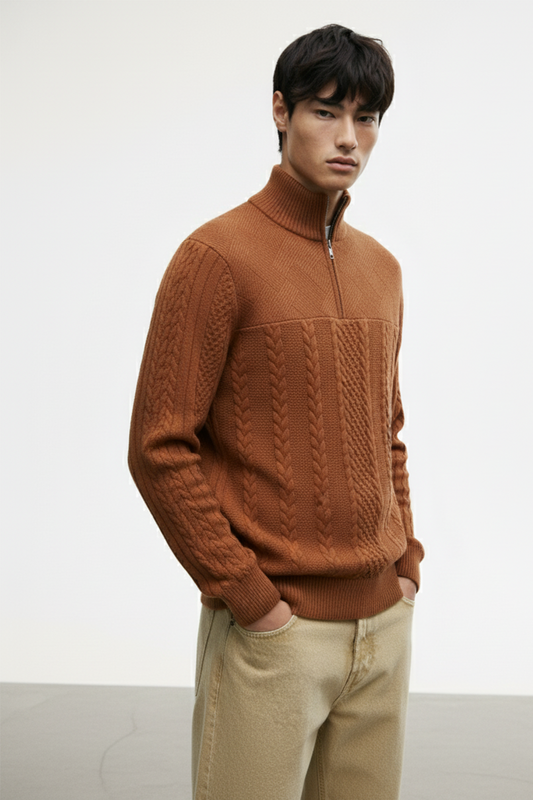Half-Zip Turtle Neck Sweatshirt | Dylan – Ginger
