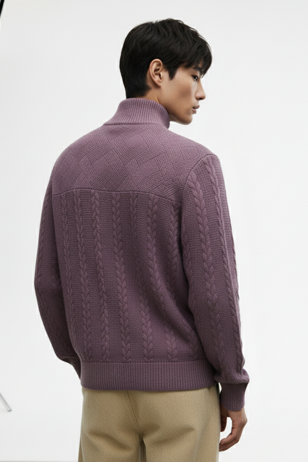 Half-Zip Turtle Neck Sweatshirt | Owen – Grape