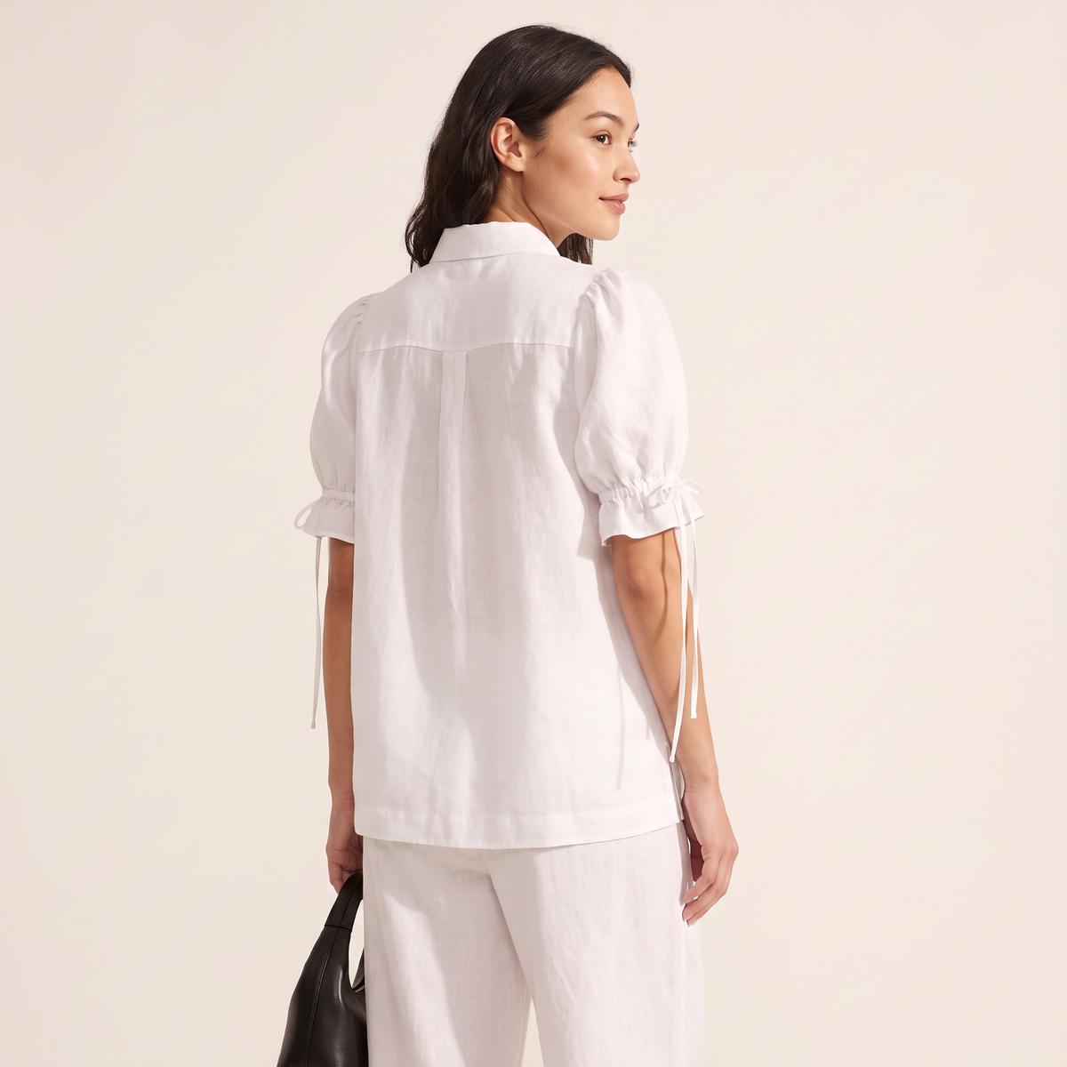 Avielle set met blouse en broek van katoen-linnen