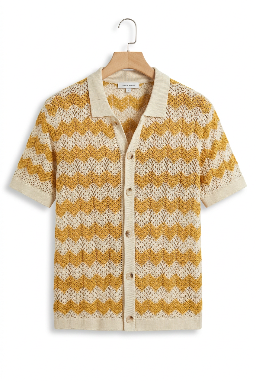 The Belmont Wave Knit Polo