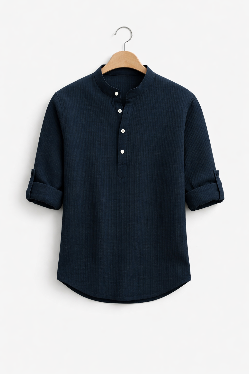 Marlow Textured Stand Collar Shirt