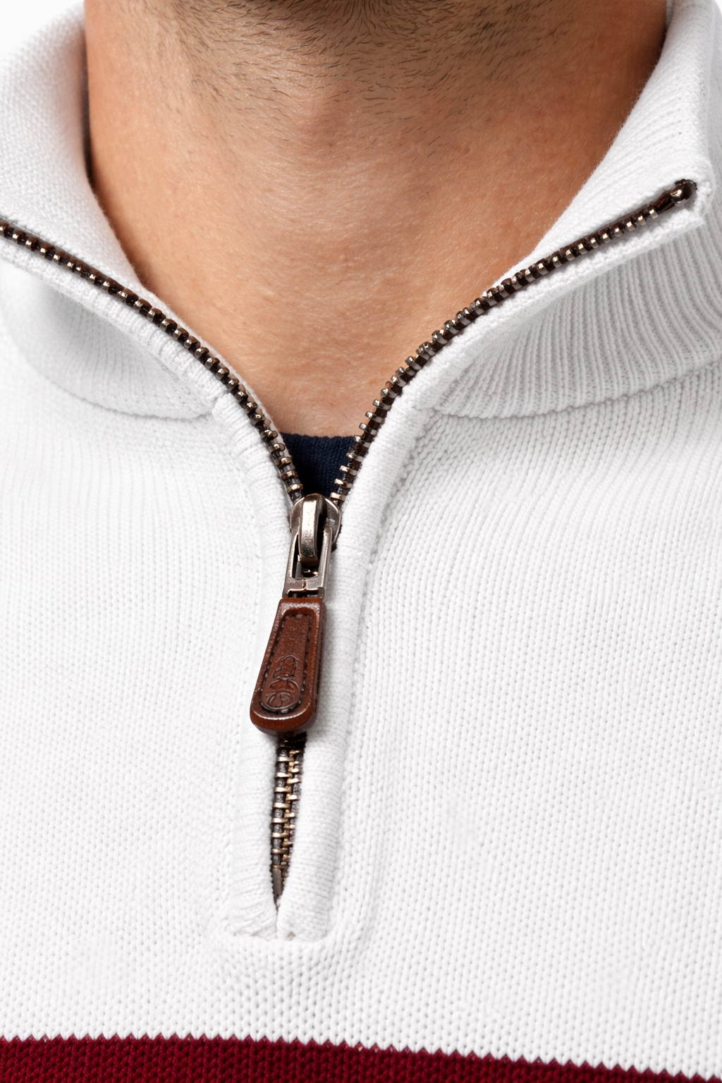 Men’s Colorblock Quarter Zip Knit Shirt
