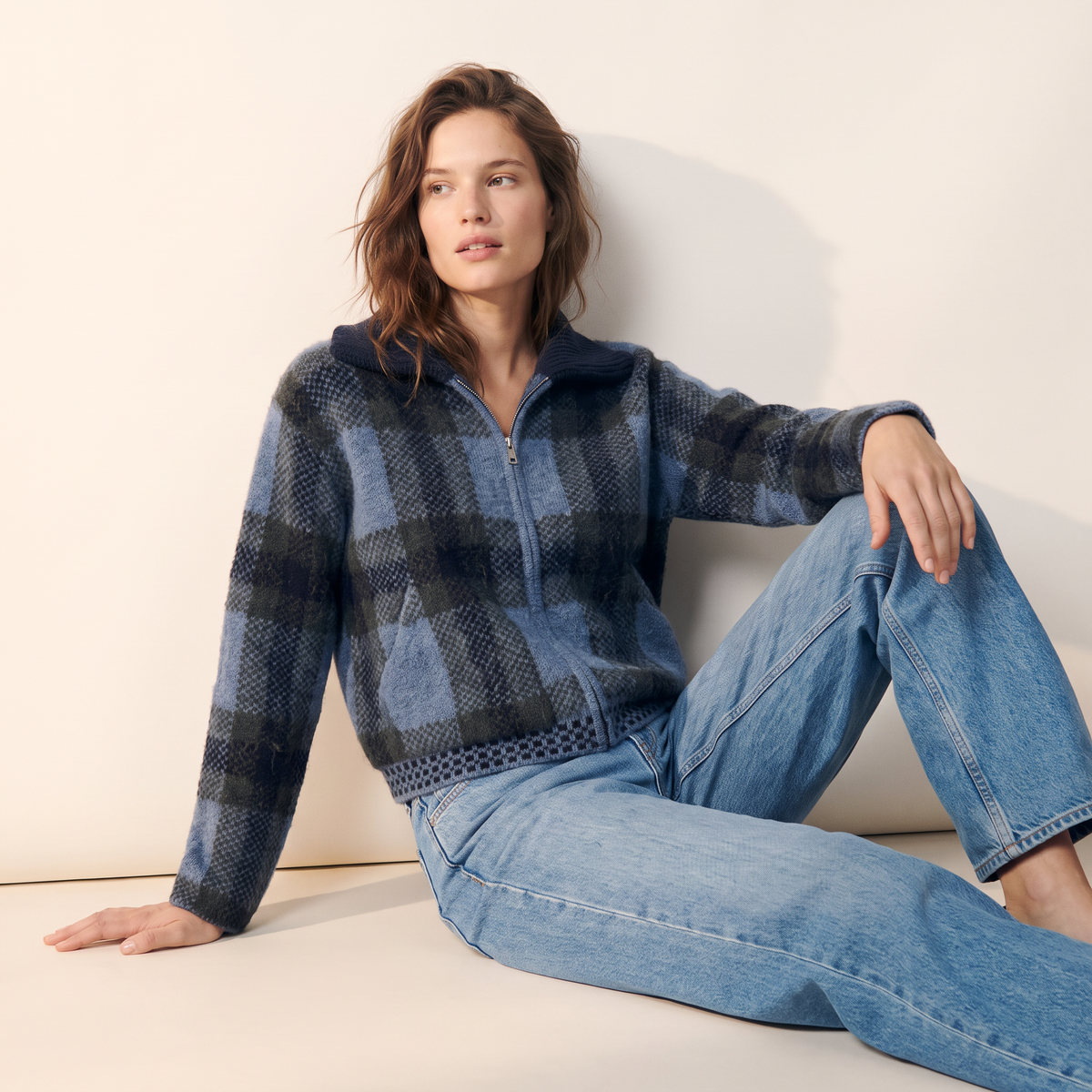 Brienne geruit vest met ritssluiting