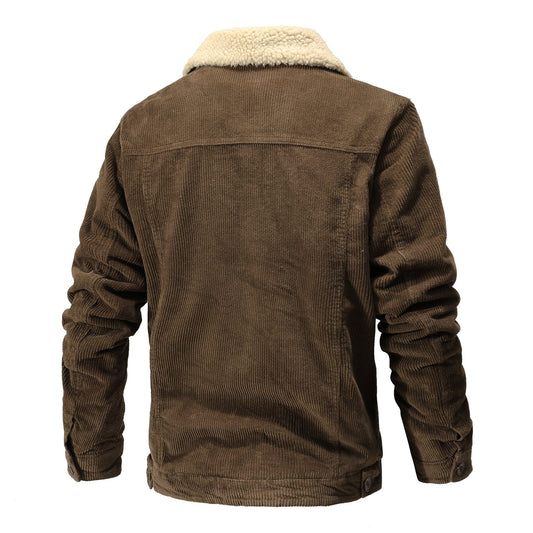 Gevoerde corduroy veldjas
