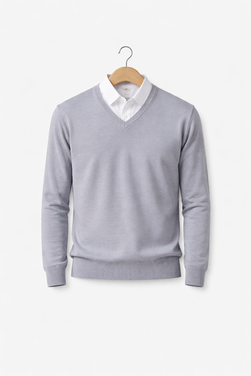 Men’s V-Neck Fine Knit Shirt