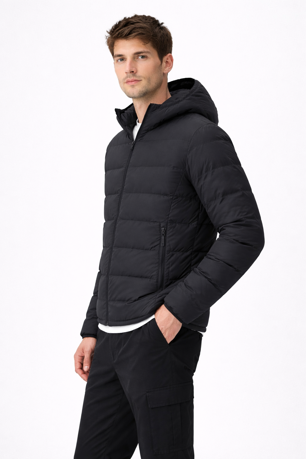 Chaqueta puffer capucha