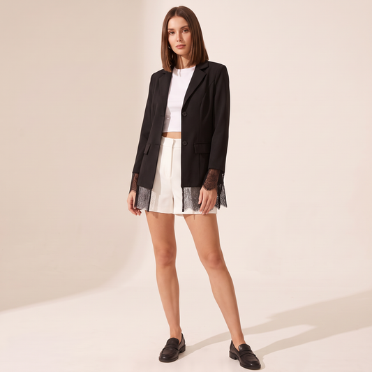 Darela blazer met kanten zoom