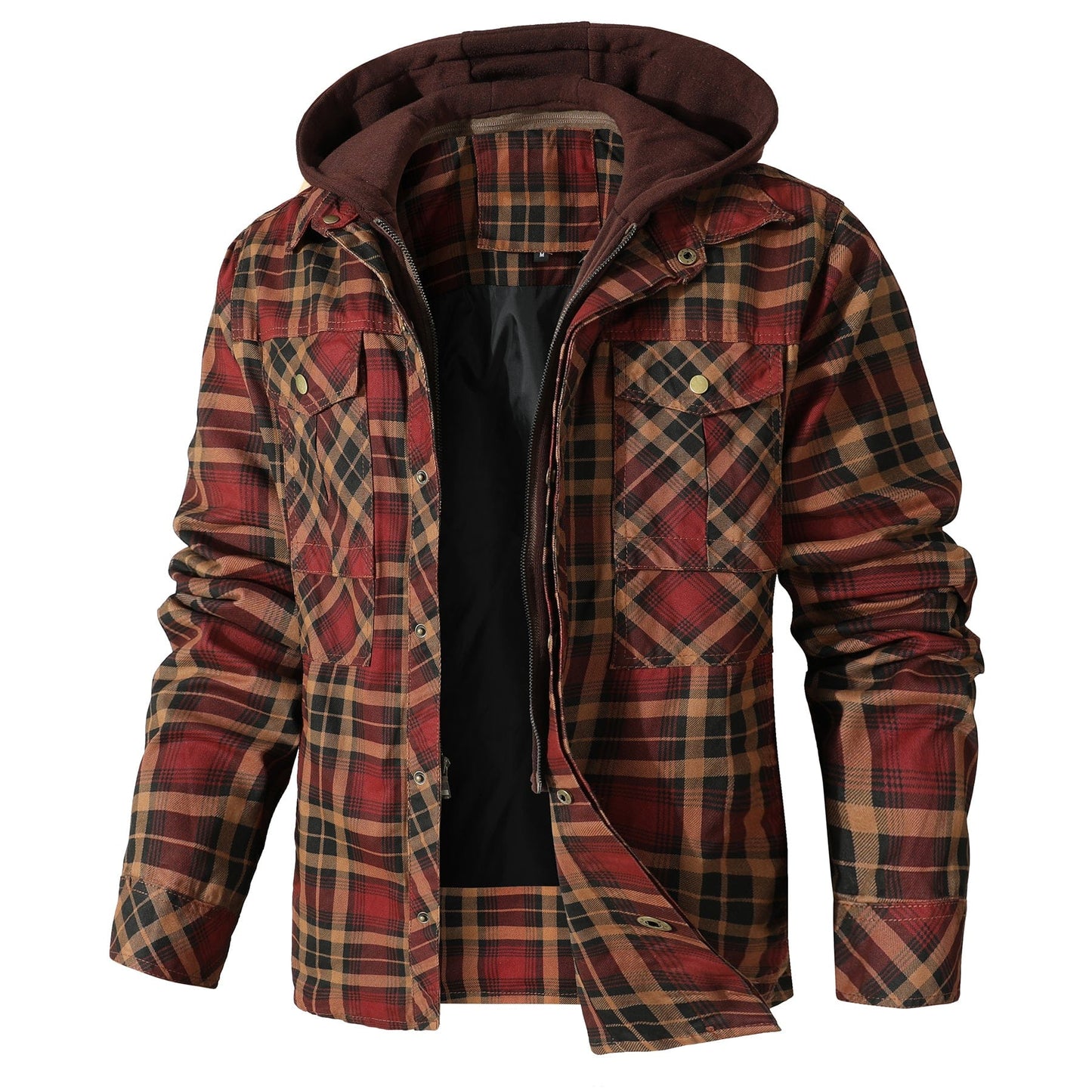 Hooded Plaid Field Jacket