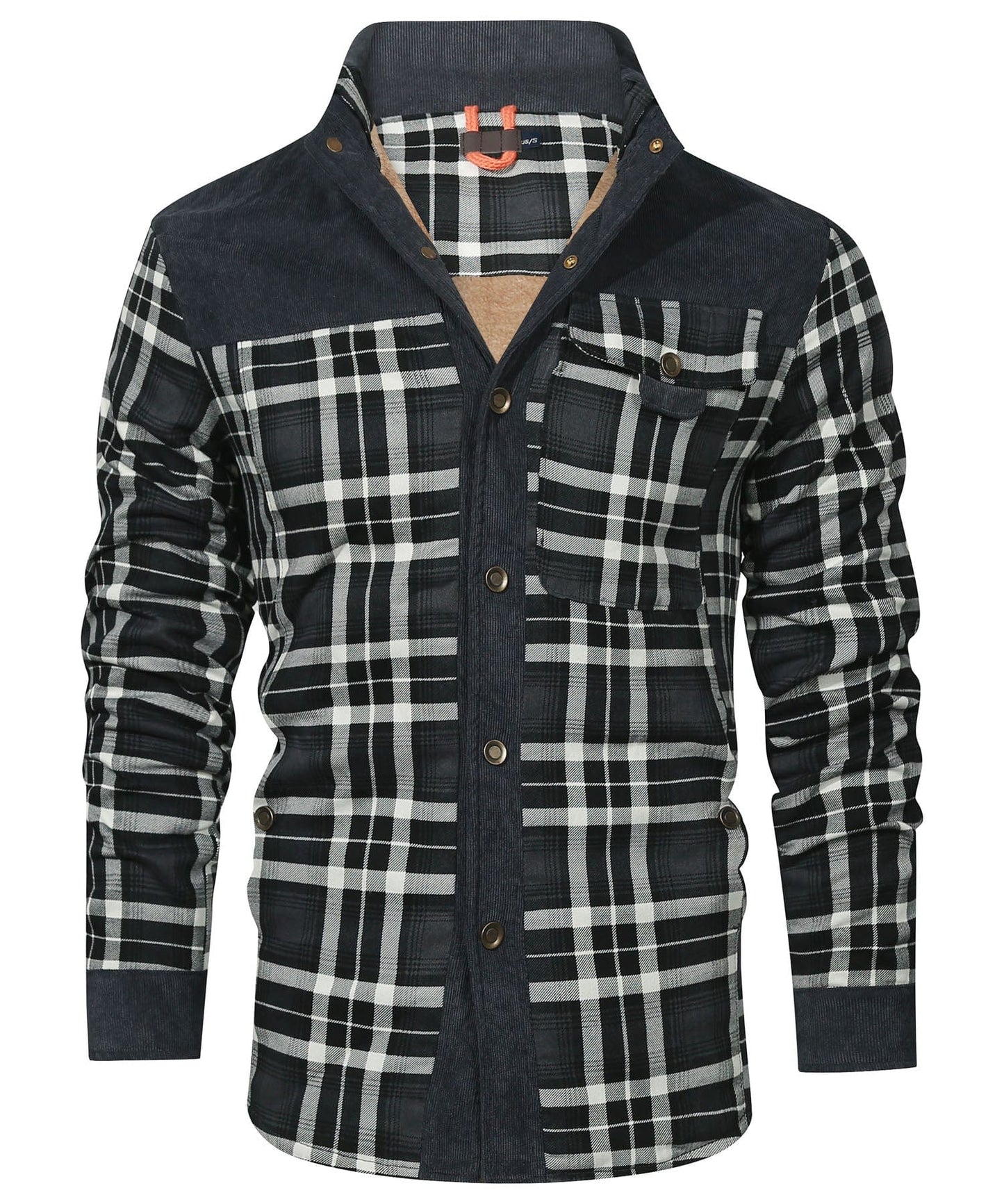 Lined Plaid Shirt Jacket