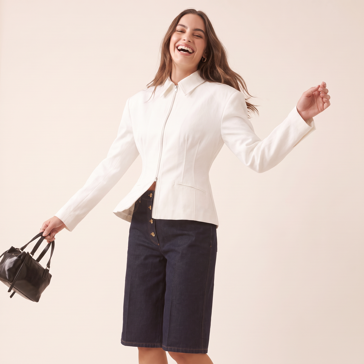 Dorelle jack met geaccentueerde schouders en rits