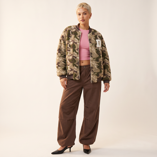 Dovira camouflagejack met rits