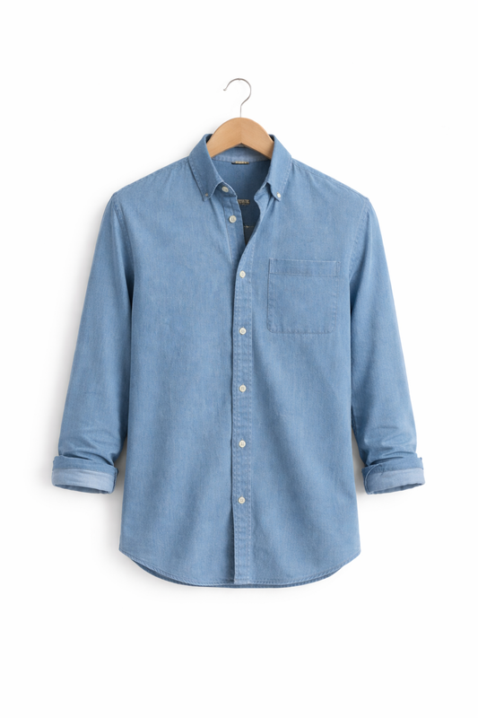 Gewassen Chambray overhemd
