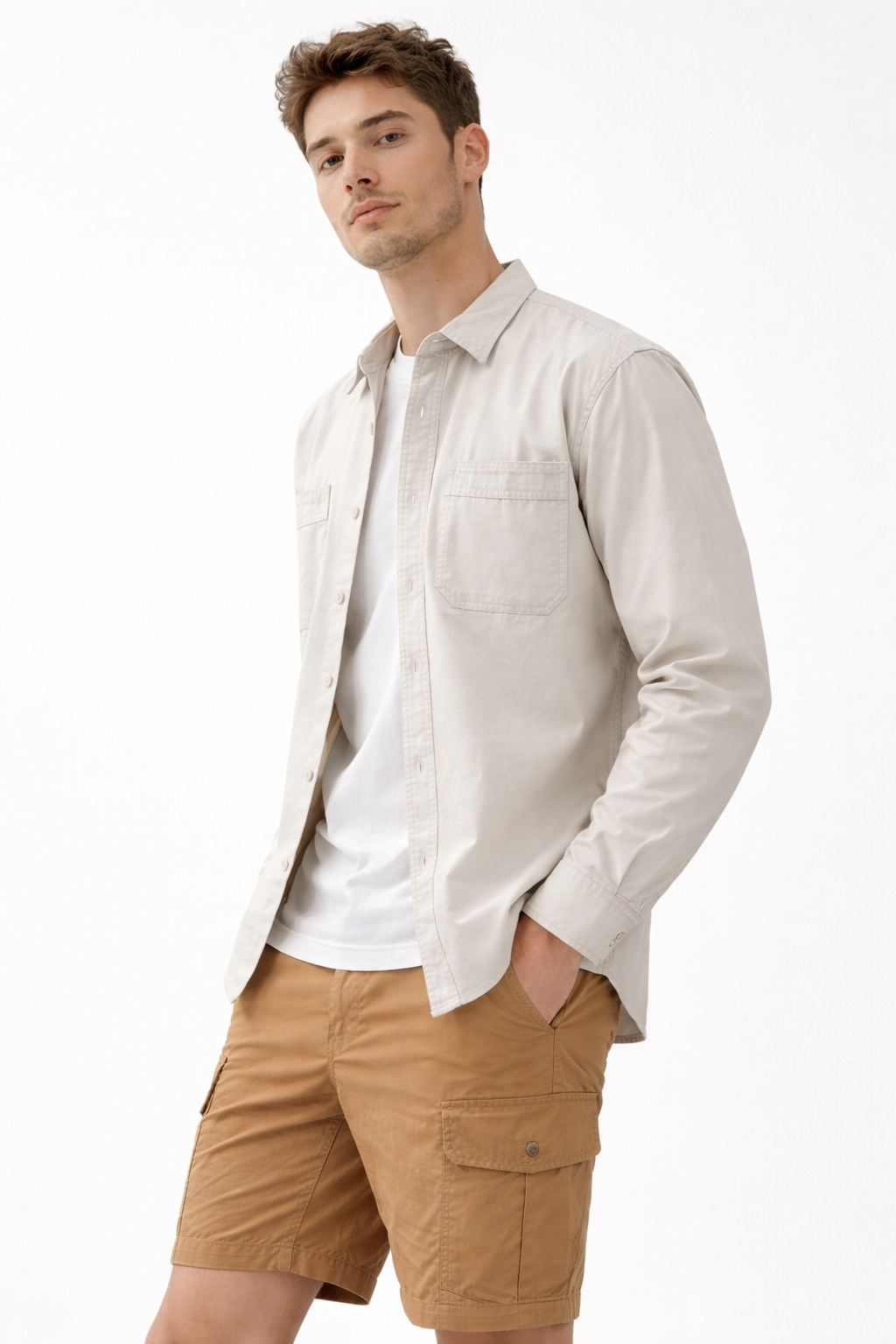 The RidgeWeave Chambray Overshirt
