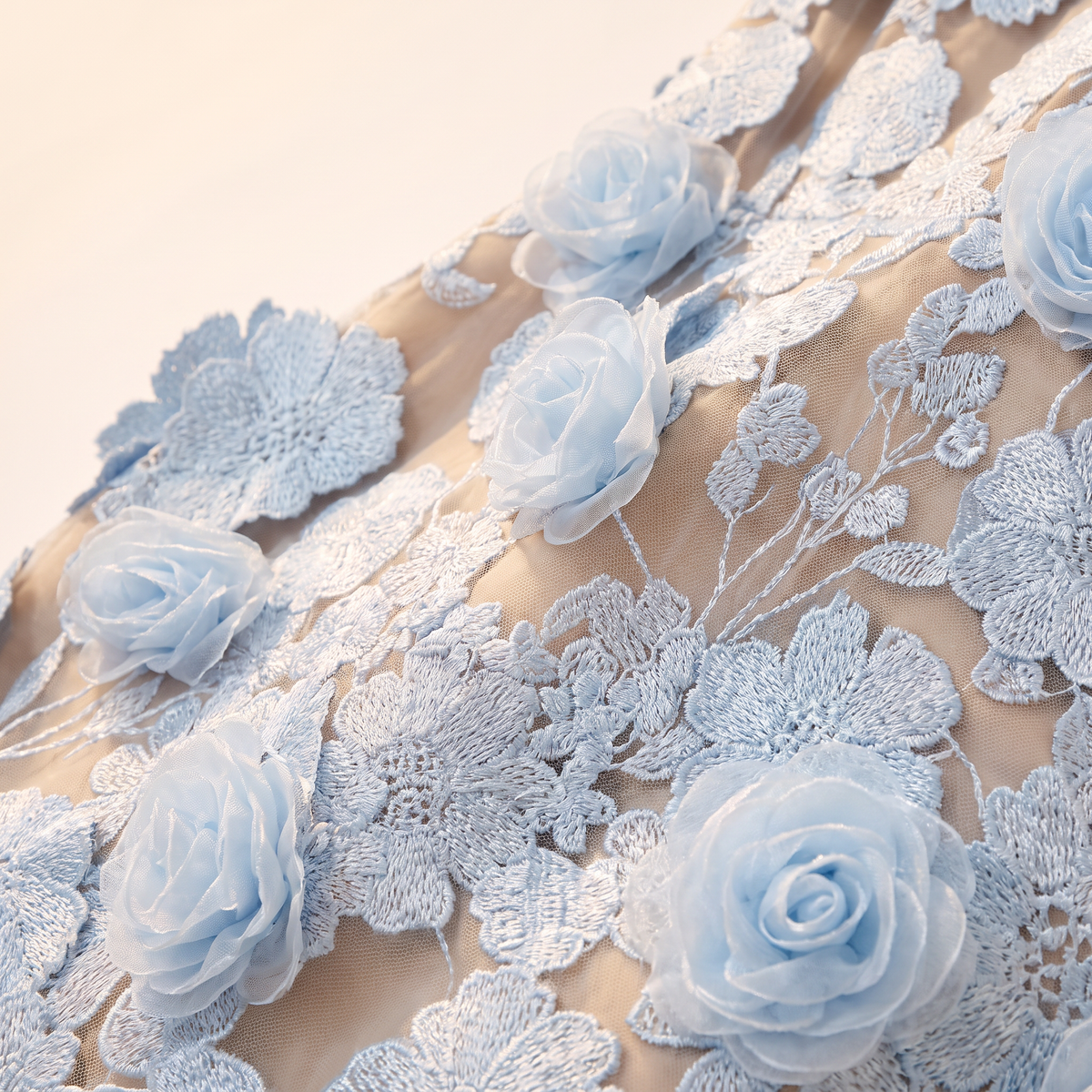 Eliora minijurk met 3D-bloemen