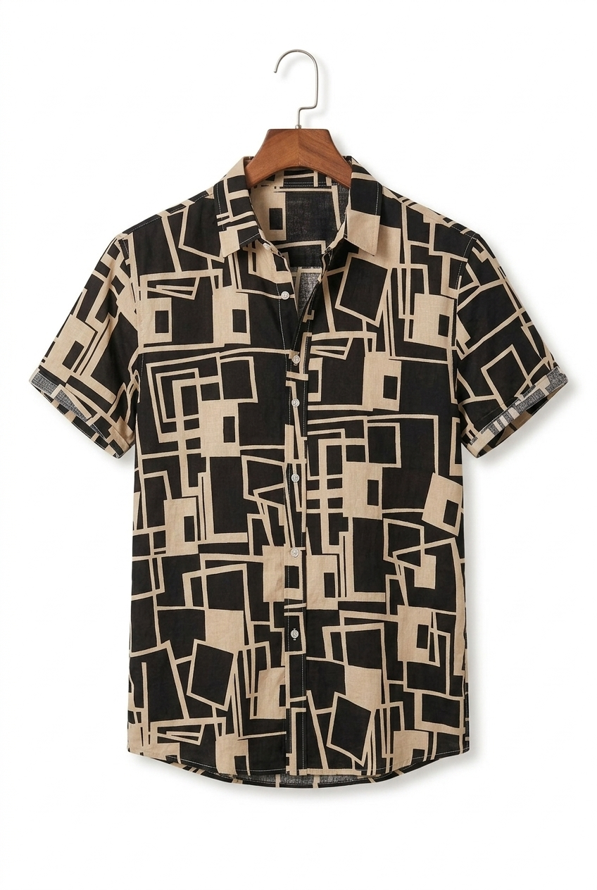 Monarch Geometric Camp Shirt