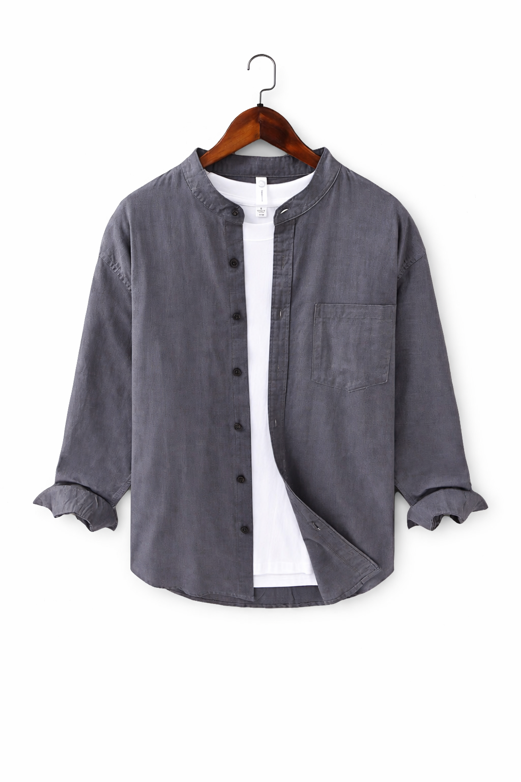 Men’s Linen Home Long Sleeve Button Shirt