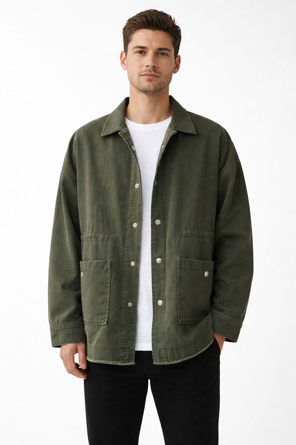 Layered Utility Chore Jacket