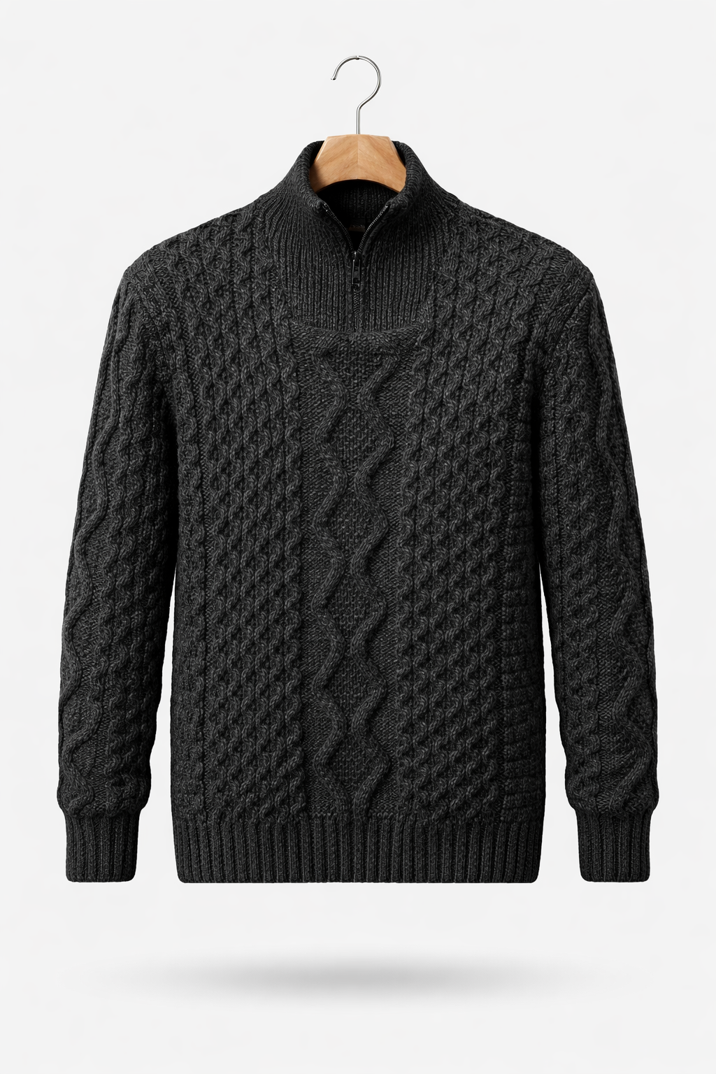 Men’s Cable Knit Half Zip Sweater