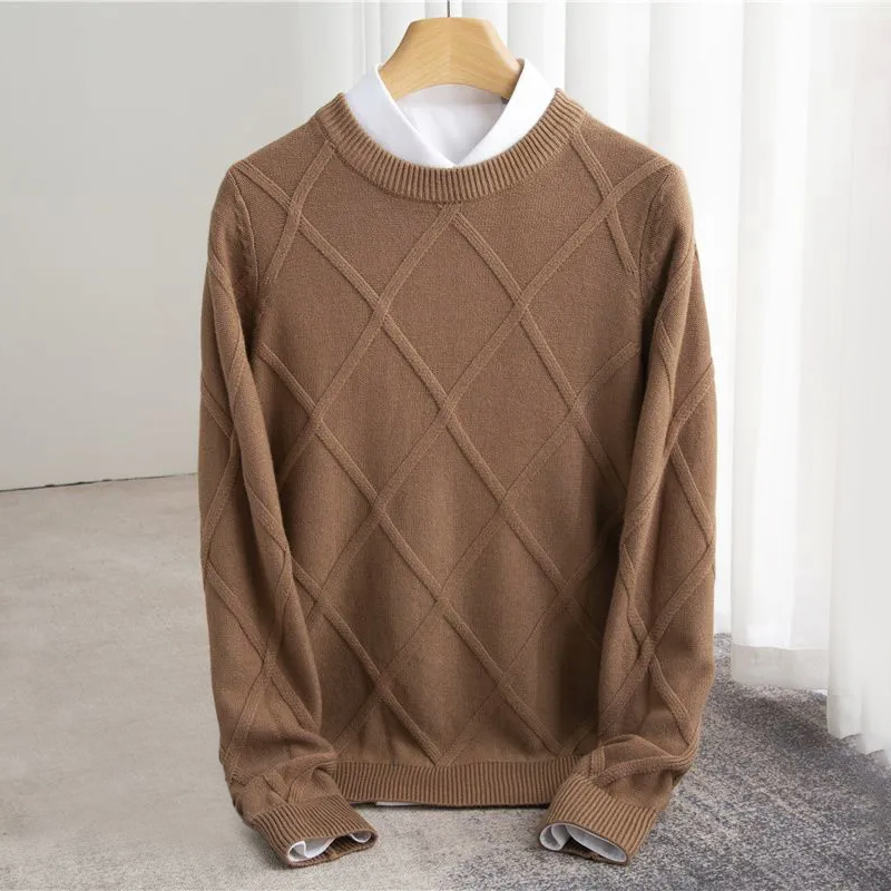 Diamond Texture Crew Sweater