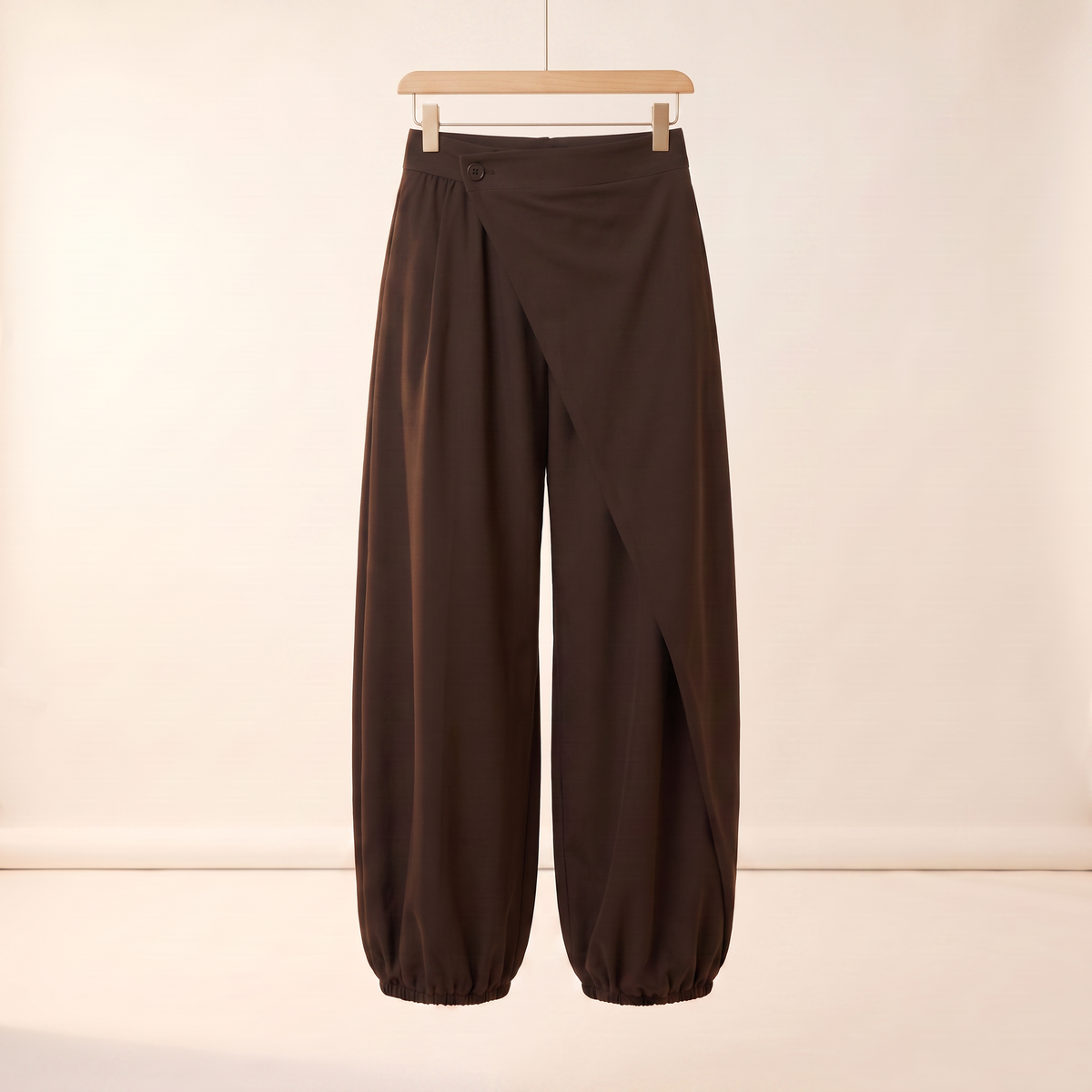 Caspian cropped broek in koffiebruin
