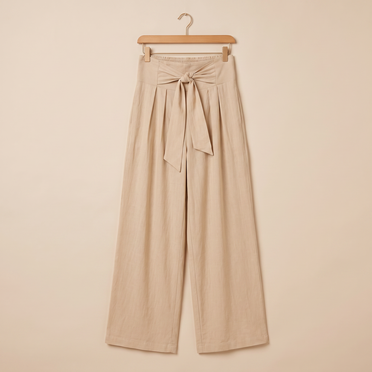 Cassia wijde broek met strikdetail