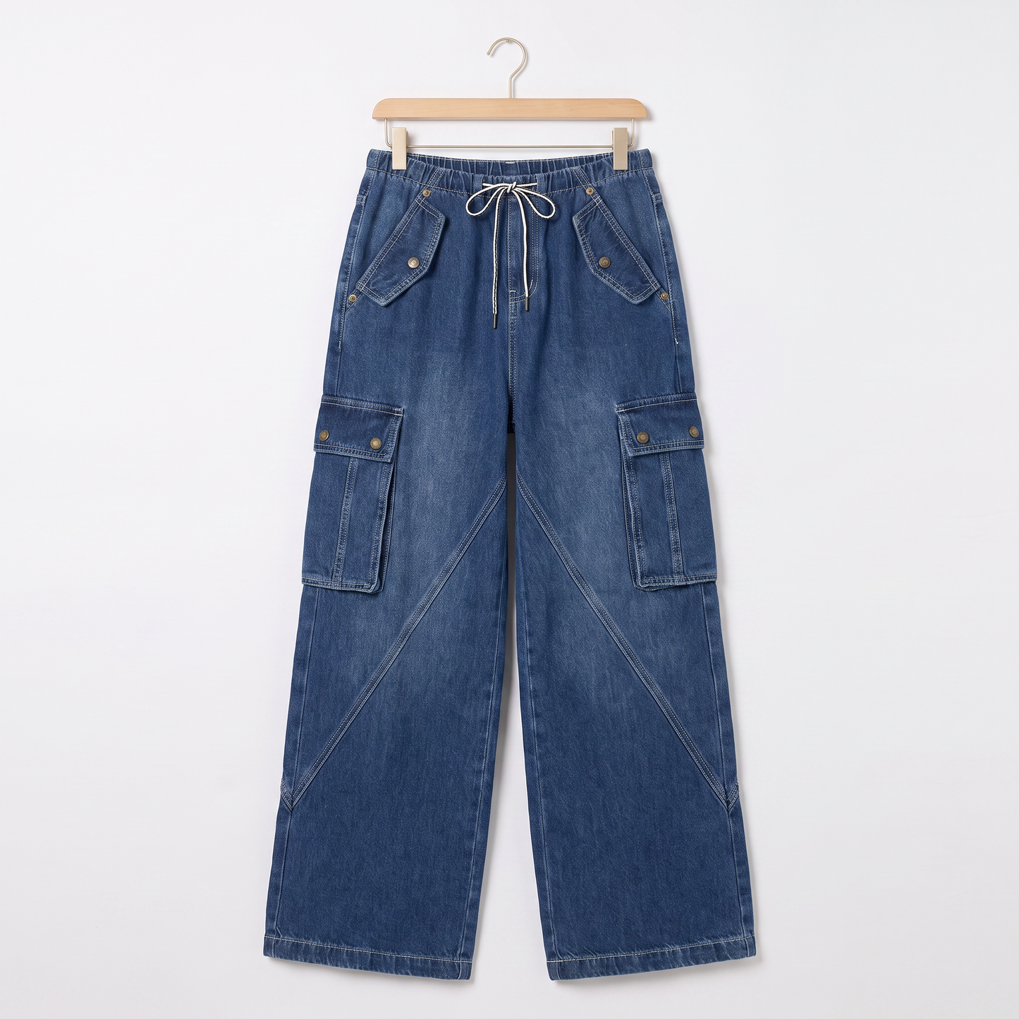 Kiera cargojeans met trekkoord