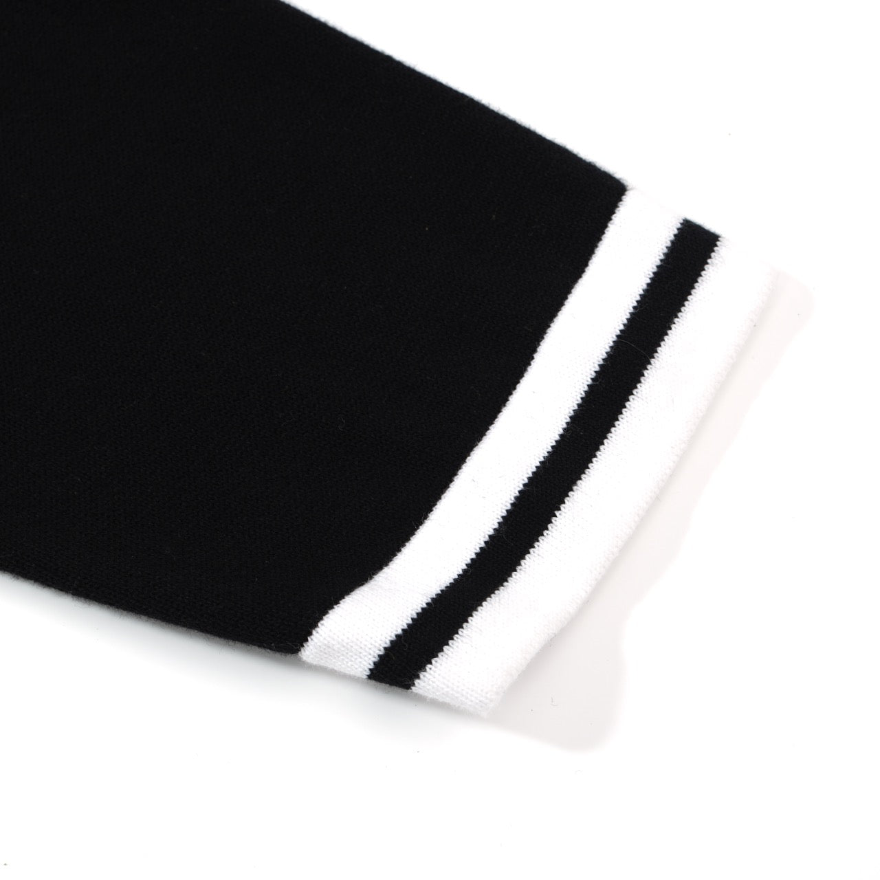 Men’s Black Knitted Long Sleeve Shirt With Contrast Trim