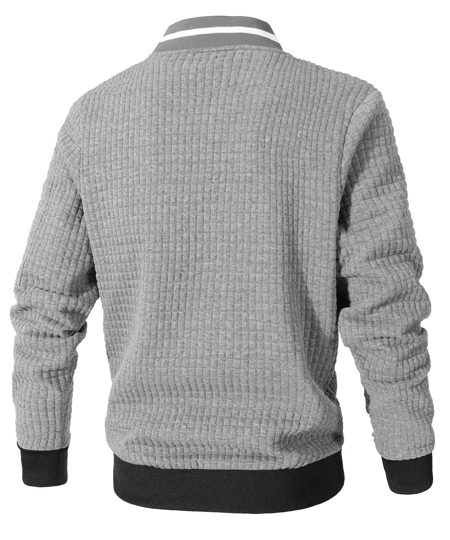 Textured Knit Bomber Jacket