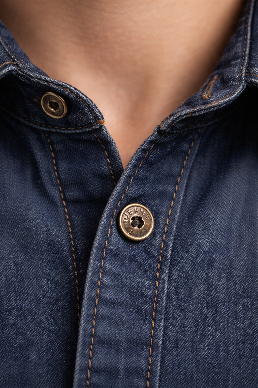 Lakemont Double Breast Pocket Western Denim Shirt