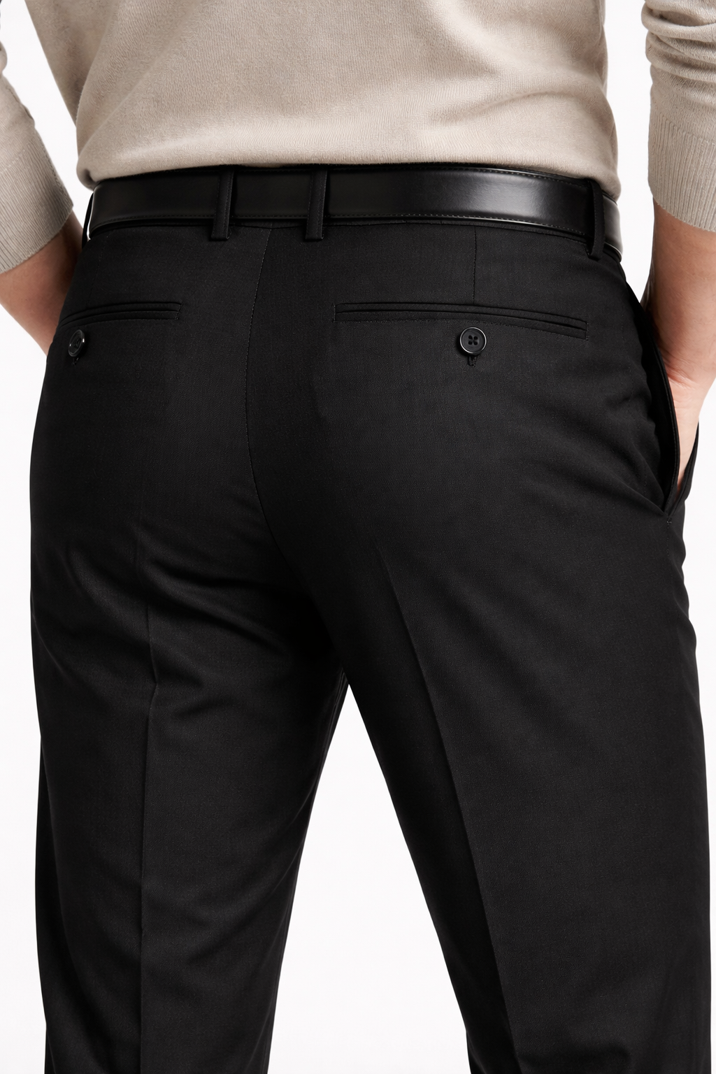 Tailored Straight-Leg Dress Trousers
