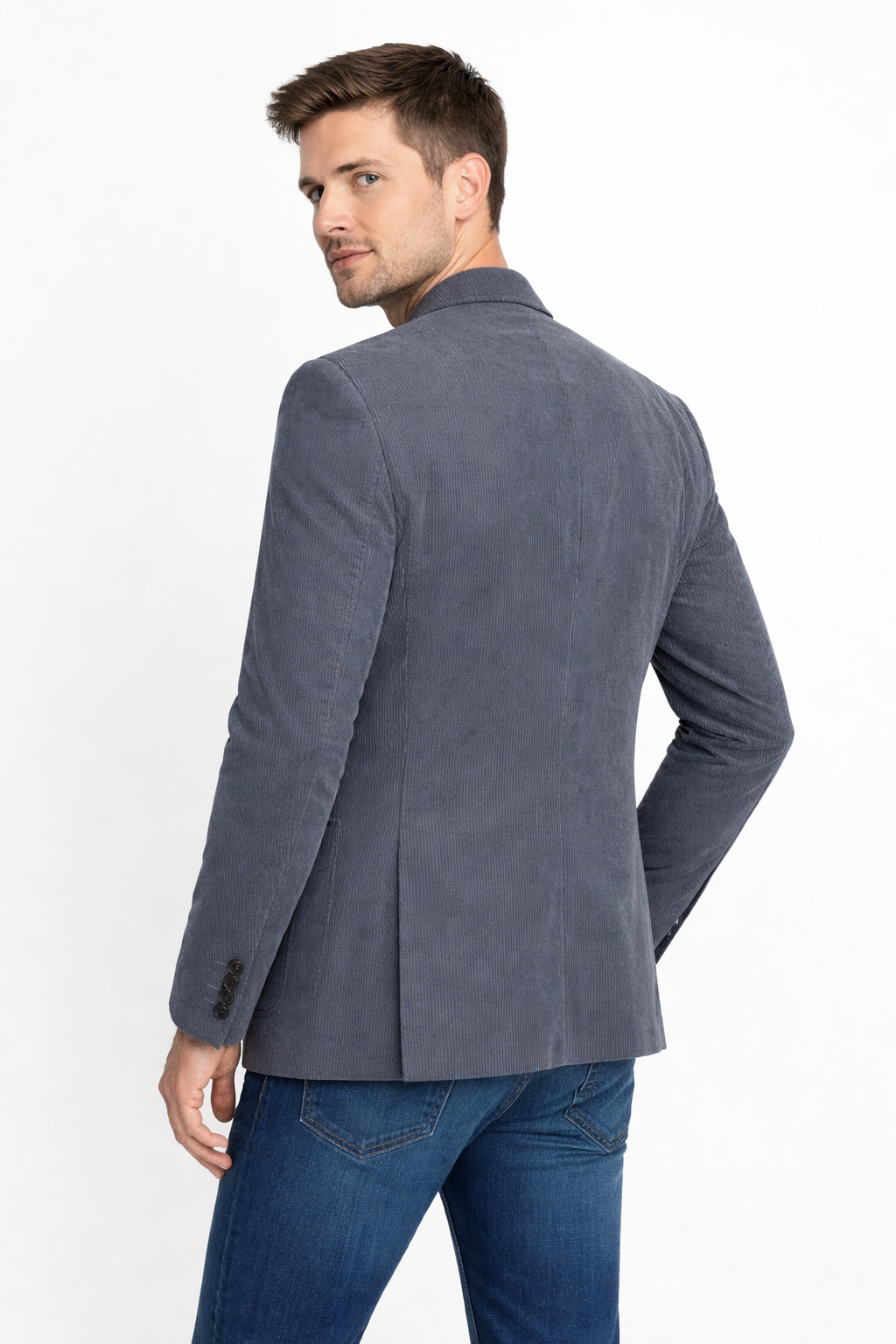 Men’s Double Button Structured Blazer Jacket