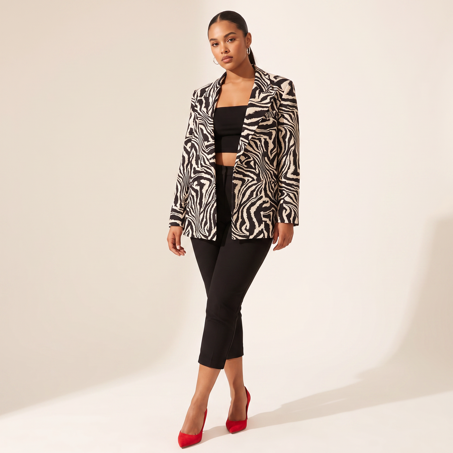 Ottilie Blazer met Zebraprint