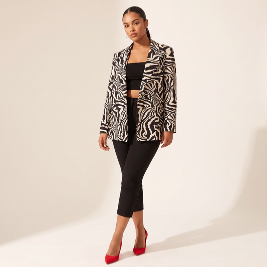 Ottilie Blazer met Zebraprint