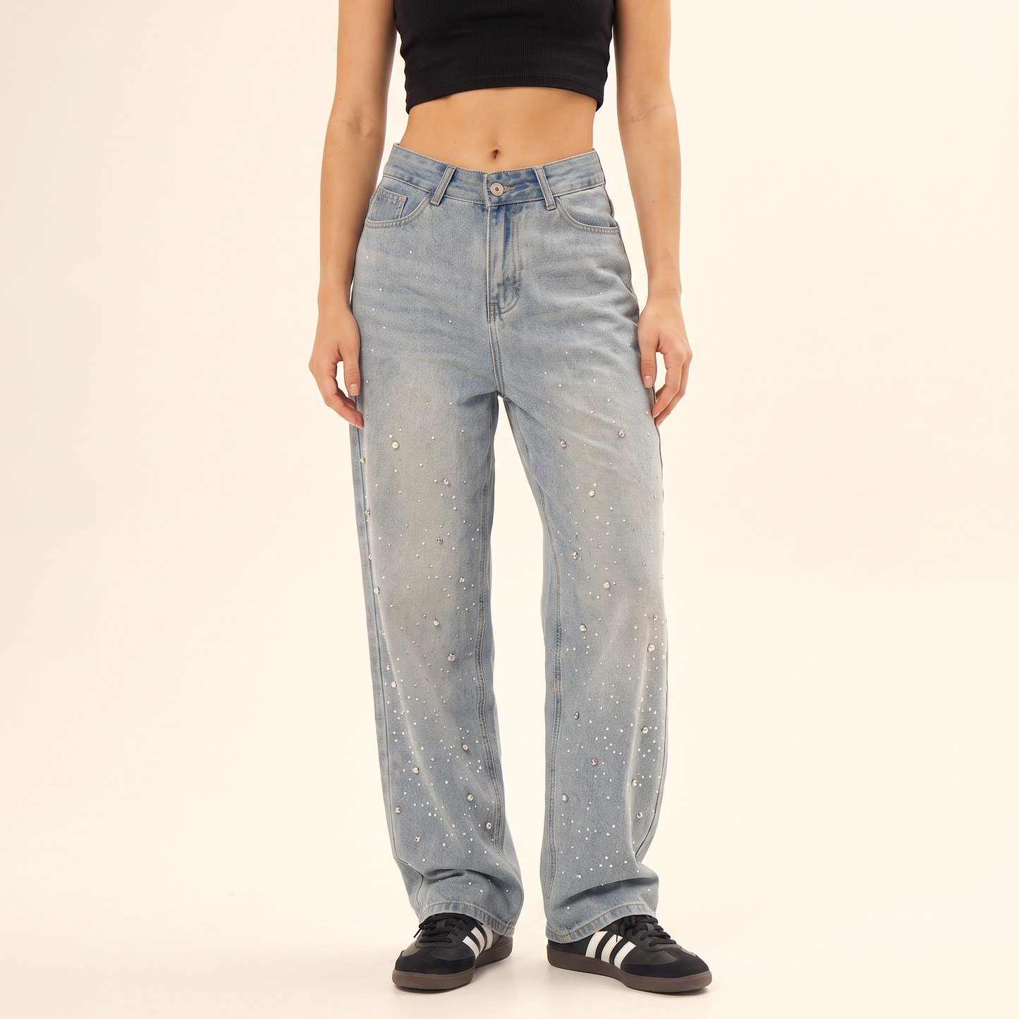Jett Jeans met Wijde Pijpen en Strassdetails